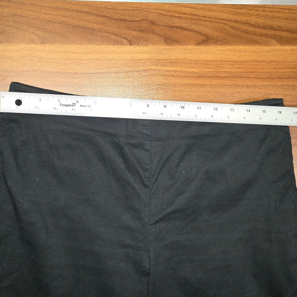 Talbots Heritage Petites Black Crop Pants Womens 12P Cotton Stretch BD1024 - Picture 4 of 6